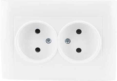 ⁨Gniazdo podwójne VCX WESA LC 14 Biały⁩ w sklepie Wasserman.eu