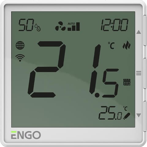 ⁨ENGO Controls EFAN-230W - Regulator klimakonwektorów biały 230V, Internetowy, podtynkowy , WIF⁩ w sklepie Wasserman.eu