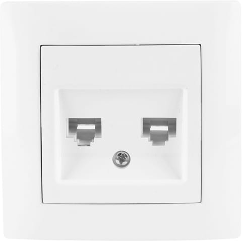 ⁨Gniazdo komputerowe podwójne VCX WESA LC 41 Biały⁩ w sklepie Wasserman.eu