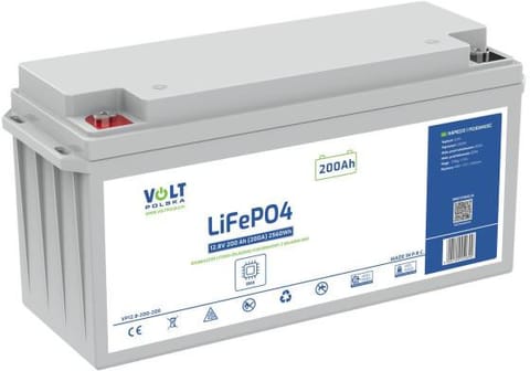 ⁨AKUMULATOR VOLT POLSKA LITOWO-ŻELAZOWO-FOSFORANOWY LiFePO4 12,8V 200Ah 200A⁩ w sklepie Wasserman.eu
