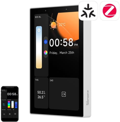 ⁨Panel sterowania WiFi/Bluetooth/ZigBee Matter SONOFF NSPanel Pro 120 (biały)⁩ w sklepie Wasserman.eu