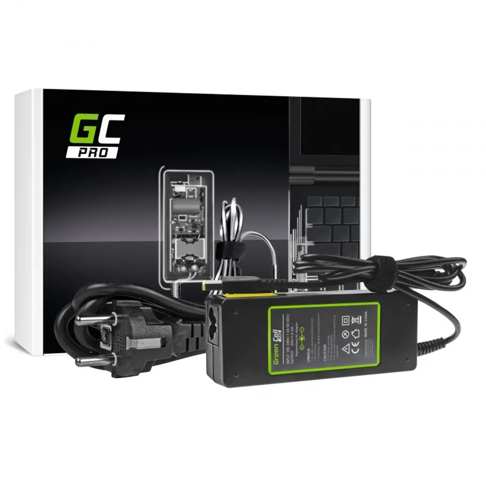 ⁨Green Cell AD39AP power adapter/inverter Indoor 90 W Black⁩ at Wasserman.eu