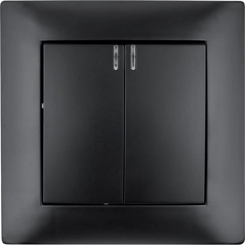 ⁨Łącznik podwójny z podświetleniem VCX WESA LC 04C Czarny⁩ w sklepie Wasserman.eu