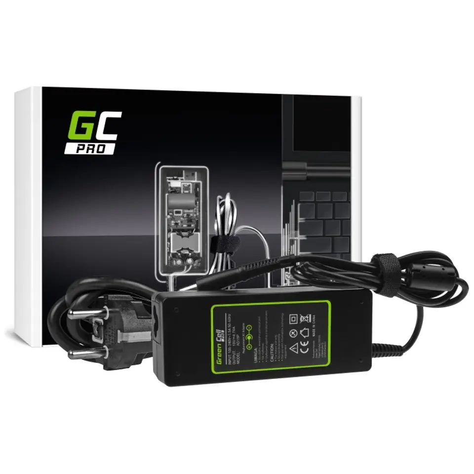 ⁨Green Cell AD15P power adapter/inverter Indoor 90 W Black⁩ at Wasserman.eu