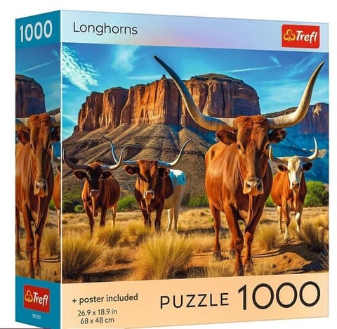 ⁨Puzzle 1000 USA Collection: Longhorns TREFL⁩ w sklepie Wasserman.eu