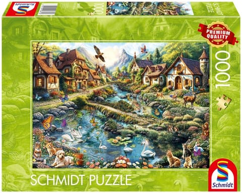 ⁨Puzzle PQ 1000 Wioska na skraju lasu⁩ w sklepie Wasserman.eu