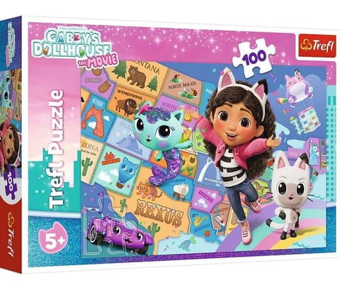 ⁨Puzzle 100 Przyjaźń w kocim domku TREFL⁩ w sklepie Wasserman.eu