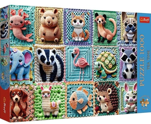 ⁨Puzzle 1000 Szydełkowe zwierzątka TREFL⁩ w sklepie Wasserman.eu