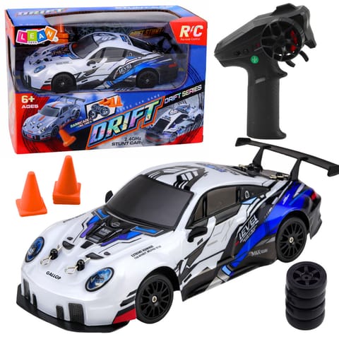 ⁨Auto Do Driftu Zdalnie Sterowane RC Wymienne Koła 4WD Niebieskie 1:24⁩ w sklepie Wasserman.eu