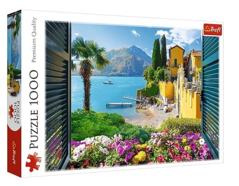 ⁨Puzzle 1000 Widok na jezioro Como TREFL⁩ w sklepie Wasserman.eu