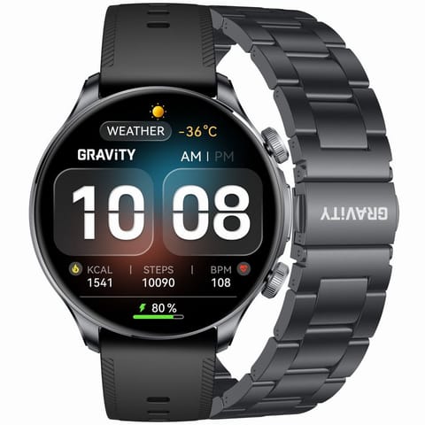 ⁨SMARTWATCH MĘSKI GRAVITY GT35-2- AMOLED, DODATKOWY PASEK (sg049b)⁩ w sklepie Wasserman.eu