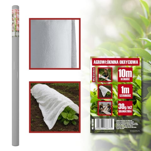 ⁨AGROWŁÓKNINA OKRYCIOWA BIAŁA 30G 1*10M⁩ w sklepie Wasserman.eu