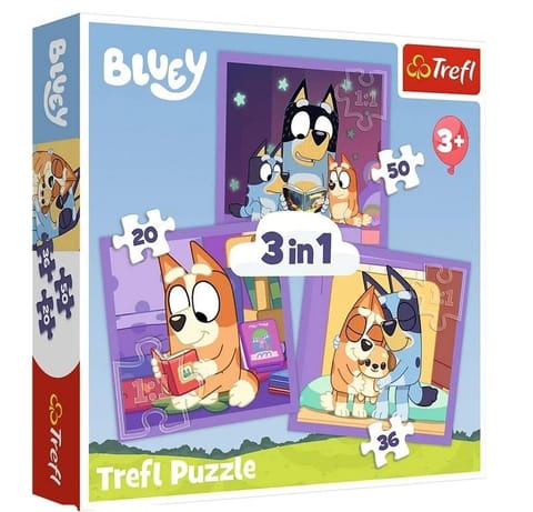 ⁨Puzzle 3w1 Poznaj Bluey TREFL⁩ w sklepie Wasserman.eu