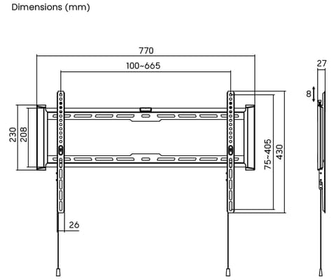⁨UCHWYT DO TELEWIZORA LUB MONITORA BRATECK-LP77-46F BRATECK⁩ w sklepie Wasserman.eu