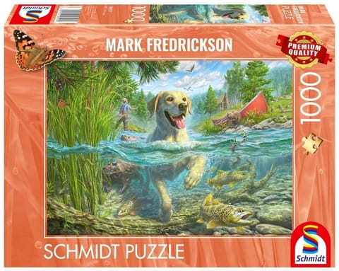⁨Puzzle PQ 1000 Mark Fredrickson Labrador na rybach⁩ w sklepie Wasserman.eu