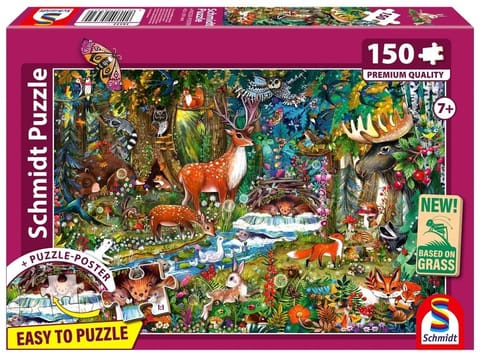 ⁨Puzzle PQ 150 Zwierzęta w lesie G3⁩ w sklepie Wasserman.eu