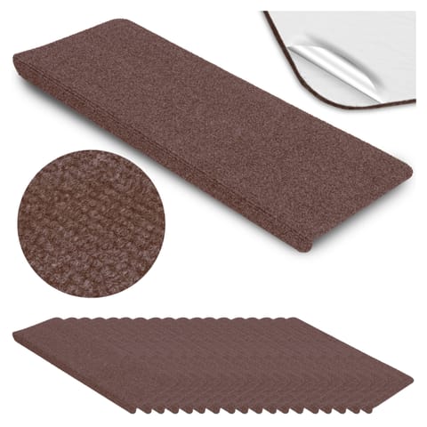 ⁨Dywaniki na stopnie ADRIA beżowe 15 sztuk⁩ w sklepie Wasserman.eu