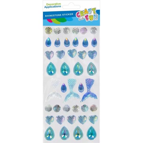 ⁨Kryształki samoprzylepne Syrenka niebieskie CRAFT WITH FUN 567265⁩ w sklepie Wasserman.eu