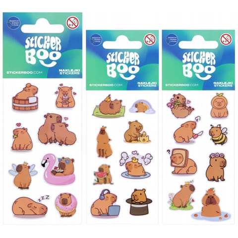 ⁨Naklejki kapibara mix 66x180mm STICKER BOO 572110⁩ w sklepie Wasserman.eu