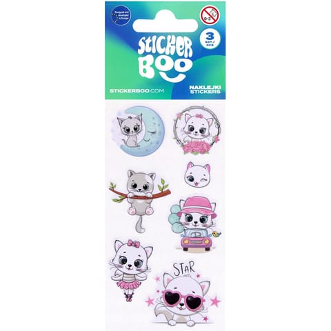 ⁨Naklejki kotki 66x180mm 3ark. STICKER BOO 568336⁩ w sklepie Wasserman.eu