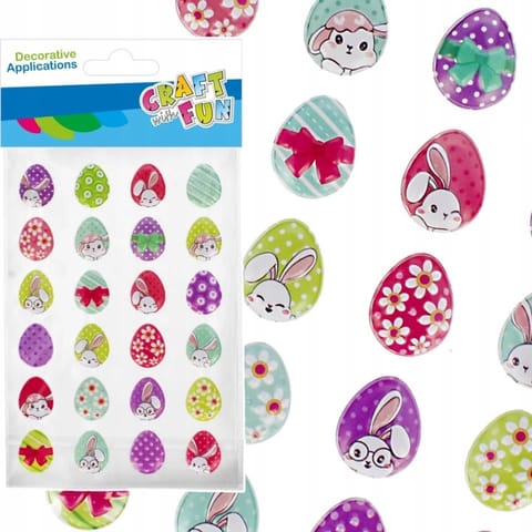 ⁨Naklejki Puffy Pisanki 24szt. CRAFT WITH FUN 531731⁩ w sklepie Wasserman.eu