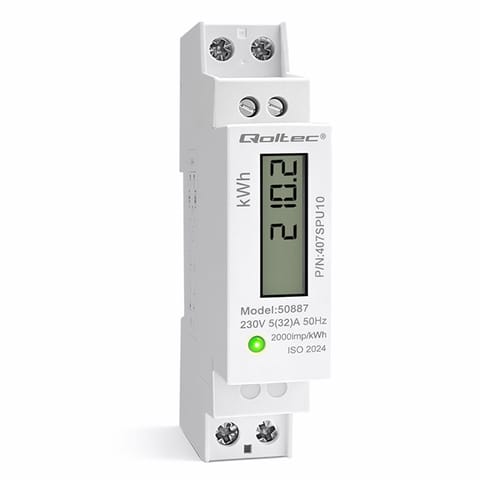⁨Single phase electronic energy meter DIN rail⁩ at Wasserman.eu