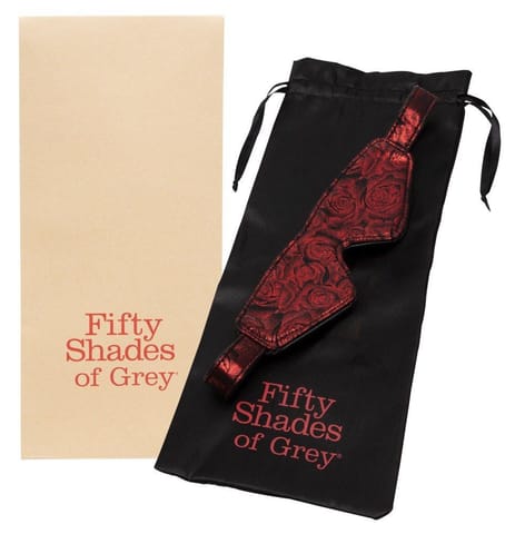 ⁨Fifty Shades of Grey Sweet Anticipation Mask - dwustronna opaska czarno-czerwona⁩ w sklepie Wasserman.eu