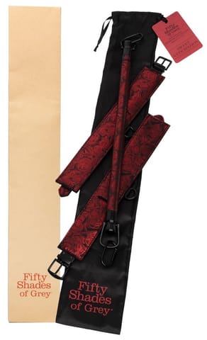 ⁨Fifty Shades of Grey Sweet Anticipation - drążek z kajdankami, czarno-czerwony⁩ w sklepie Wasserman.eu