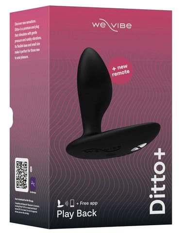 ⁨We-Vibe Ditto+ Satin Black zdalnie sterowany korek silikonowy Bluetooth⁩ w sklepie Wasserman.eu