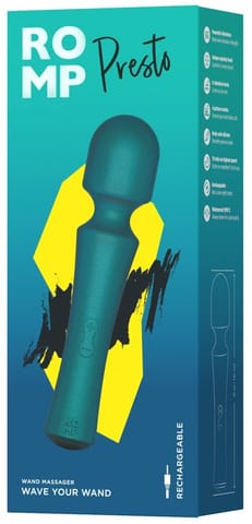 ⁨ROMP Presto masażer wibracyjny, 10 trybow, metaliczny, 20 cm⁩ w sklepie Wasserman.eu