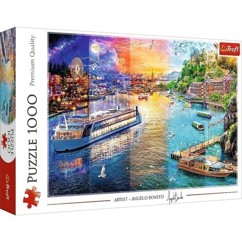 ⁨Puzzle 1000 Rejs po rzece TREFL⁩ w sklepie Wasserman.eu