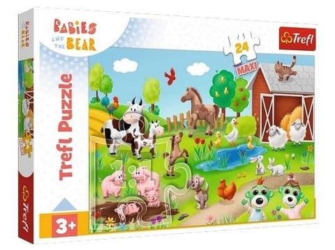 ⁨Puzzle 24 pieces Maxi Babies and the Bear, Safari⁩ at Wasserman.eu
