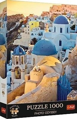 ⁨Puzzle 1000 Miasteczko Oia, Santorini TREFL⁩ w sklepie Wasserman.eu