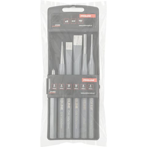 ⁨PUNCHES AND CHISELS SET 6 PCS PROLINE⁩ at Wasserman.eu