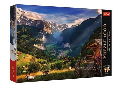 ⁨Puzzle 1000 Dolina Lauterbrunnen TREFL⁩ w sklepie Wasserman.eu
