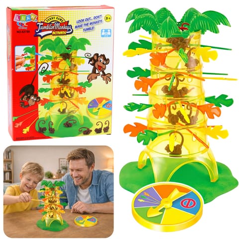 ⁨Gra Zręcznościowa Rodzinna Spadające Małpki Drzewo Palma Koło Losujące⁩ w sklepie Wasserman.eu