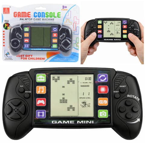 ⁨Elektroniczna Gra Konsola Do Gry Tetris Przenośna LCD Czarna⁩ w sklepie Wasserman.eu