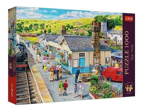 ⁨Puzzle 1000 Dworzec kolejowy TREFL⁩ w sklepie Wasserman.eu