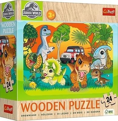⁨Wooden puzzle 24 pieces Dinos Jurassic World⁩ at Wasserman.eu