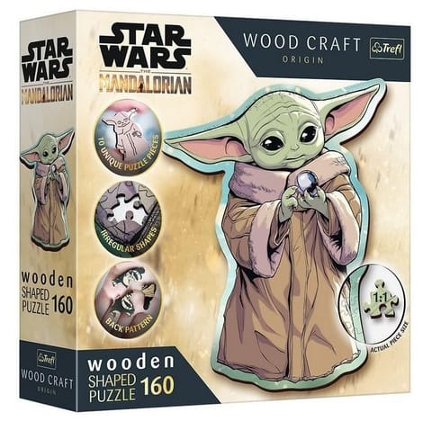 ⁨Puzzle drewniane 160 Grogu TREFL⁩ w sklepie Wasserman.eu