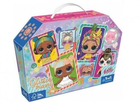 ⁨Puzzle 70 glitter Kolorowe laleczki L.O.L TREFL⁩ w sklepie Wasserman.eu