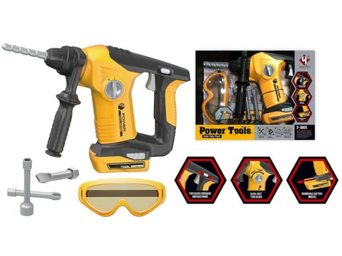 ⁨Zestaw Narzędzi Młotowiertarka Młot Wiertarka Udarowa Udar Dla Dzieci⁩ w sklepie Wasserman.eu