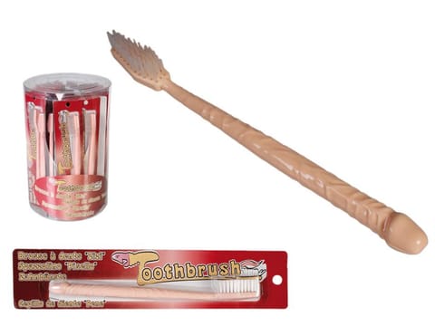 ⁨Szczoteczka imprezowa w zabawnym kształcie 23 cm prezent panieński⁩ w sklepie Wasserman.eu