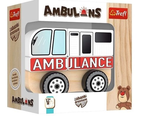 ⁨Wooden car Ambulance⁩ at Wasserman.eu