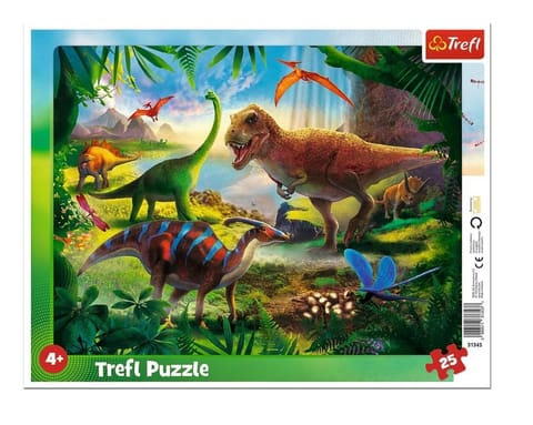 ⁨Puzzle ramkowe 25 Dinozaury TREFL⁩ w sklepie Wasserman.eu