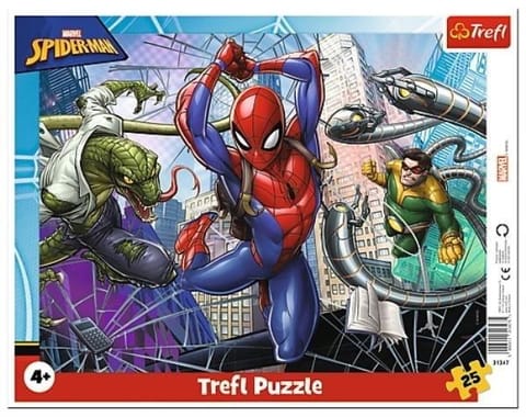 ⁨Puzzle ramkowe 25 Odważny Spiderman TREFL⁩ w sklepie Wasserman.eu