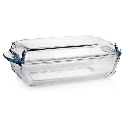 ⁨BRYTFANNA SZKLANA ŻAROODPORNA 4,1L Z POKRYWĄ NACZYNIE ŻAROODPORNE⁩ w sklepie Wasserman.eu