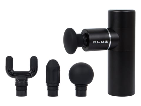 ⁨Pistolet do masażu masażer aluminowy BLOW Wave 6000 zestaw⁩ w sklepie Wasserman.eu