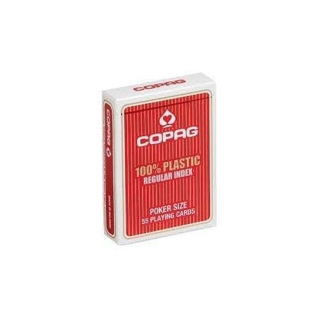 ⁨Poker Cards 100% Plastic PK2. Red waist, index in 2 corners⁩ at Wasserman.eu