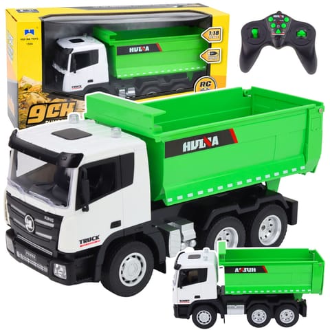 ⁨Wywrotka Ciężarówka Zdalnie Sterowana RC Huina Zielona 1:18⁩ w sklepie Wasserman.eu